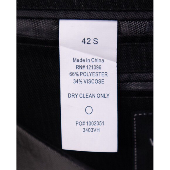 Van Heusen Mens 3 Button Modern Fit Blazer Jacket Striped Black Size 42s - Picture 12 of 13